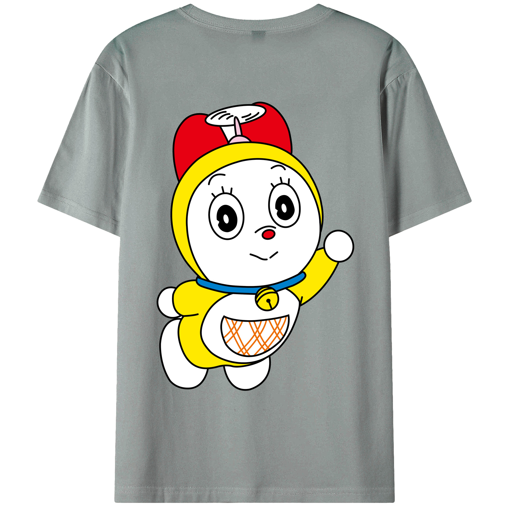 （画像用） ドラえもん ドラミ Doraemon Dorami 綿100％ メンズ半袖Tシャツ（バックプリント） 通気性